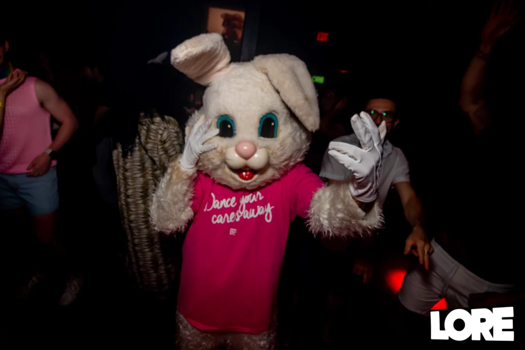 Nonsense dance party - April 2025 (Easter Edition) - Kimber and Tacosaurus Rex were the DJs - Photo by @hellacurious