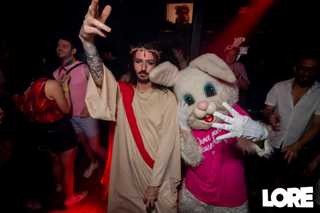 Nonsense dance party - April 2025 (Easter Edition) - Kimber and Tacosaurus Rex were the DJs - Photo by @hellacurious