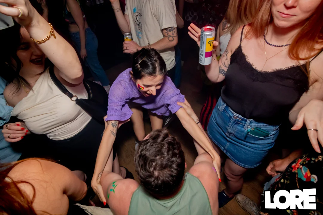 Nonsense dance party - April 2025 (Easter Edition) - Kimber and Tacosaurus Rex were the DJs - Photo by @hellacurious