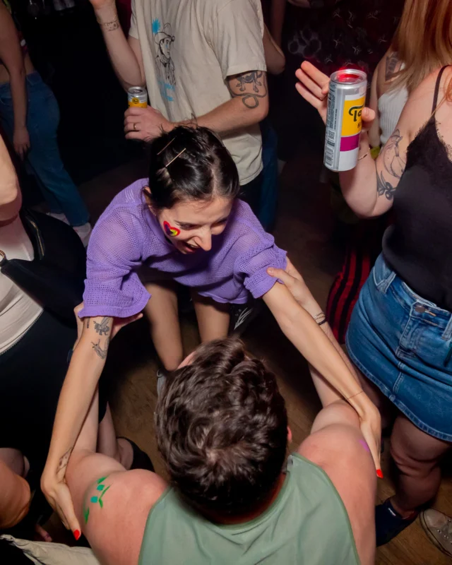 Nonsense dance party - April 2025 (Easter Edition) - Kimber and Tacosaurus Rex were the DJs - Photo by @hellacurious