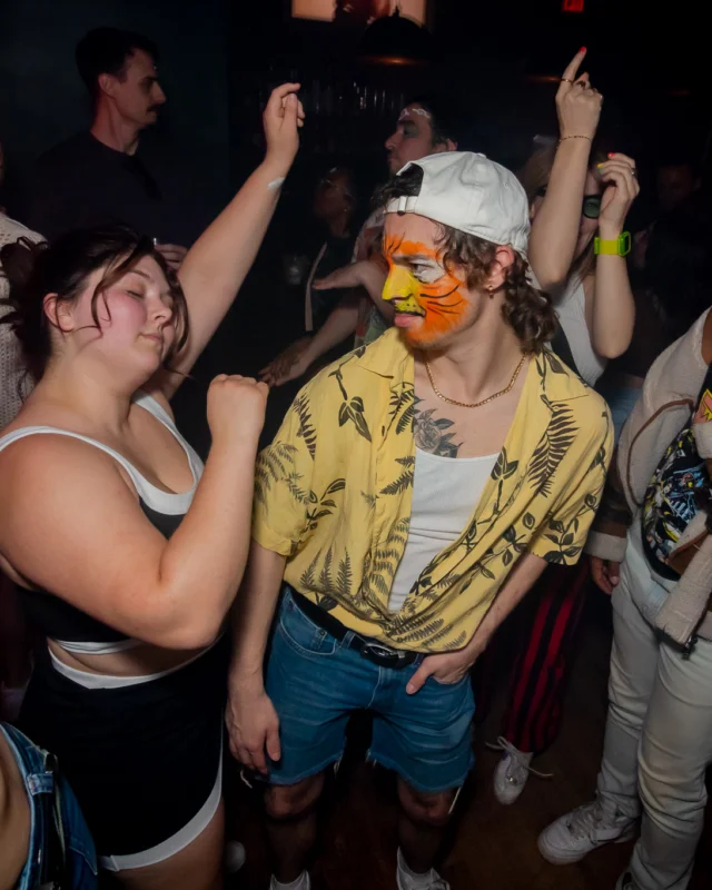 Nonsense dance party - April 2025 (Easter Edition) - Kimber and Tacosaurus Rex were the DJs - Photo by @hellacurious