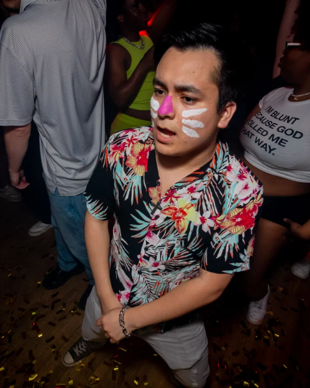 Nonsense dance party - April 2025 (Easter Edition) - Kimber and Tacosaurus Rex were the DJs - Photo by @hellacurious