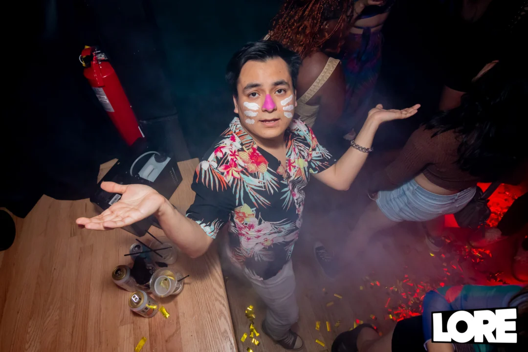 Nonsense dance party - April 2025 (Easter Edition) - Kimber and Tacosaurus Rex were the DJs - Photo by @hellacurious
