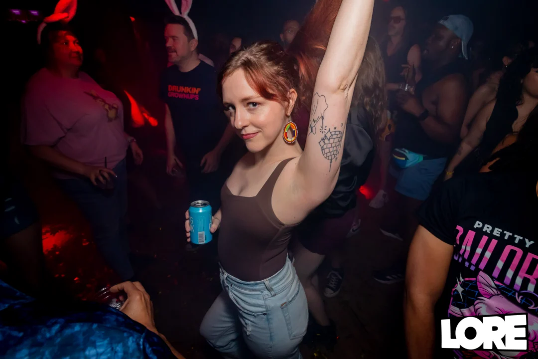 Nonsense dance party - April 2025 (Easter Edition) - Kimber and Tacosaurus Rex were the DJs - Photo by @hellacurious