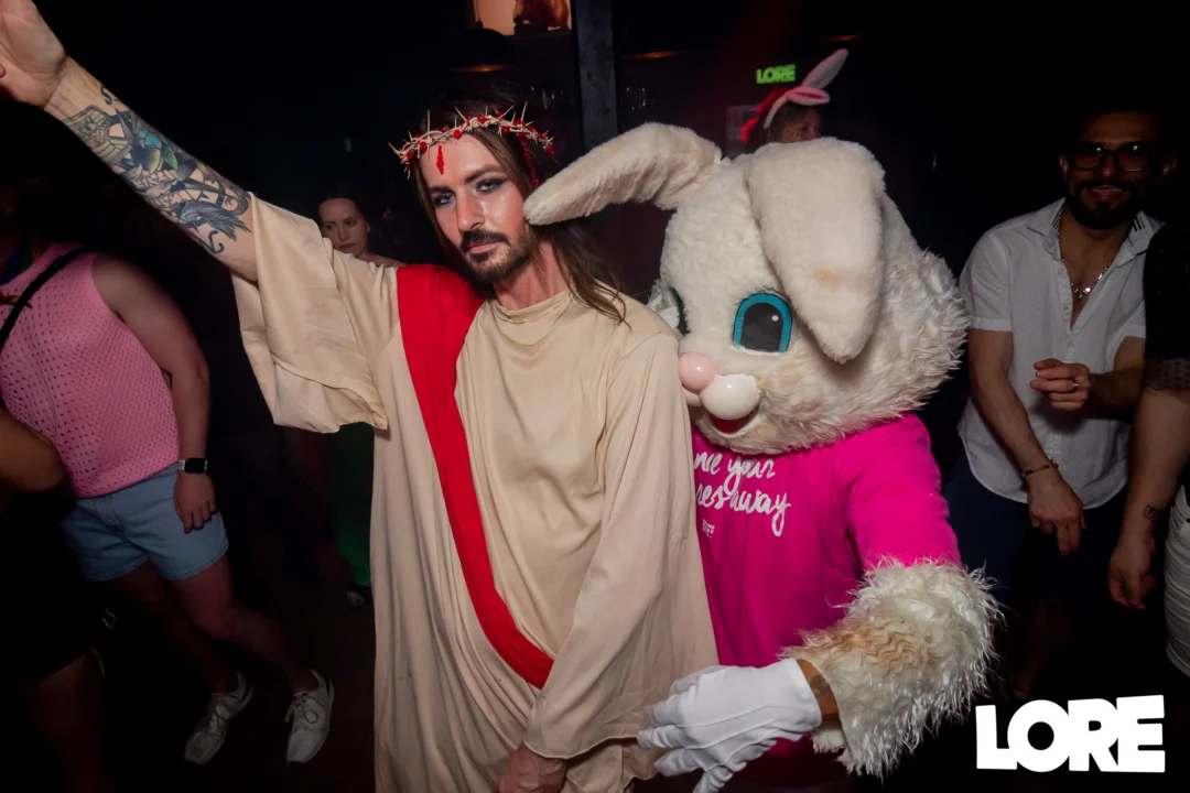 Nonsense dance party - April 2025 (Easter Edition) - Kimber and Tacosaurus Rex were the DJs - Photo by @hellacurious