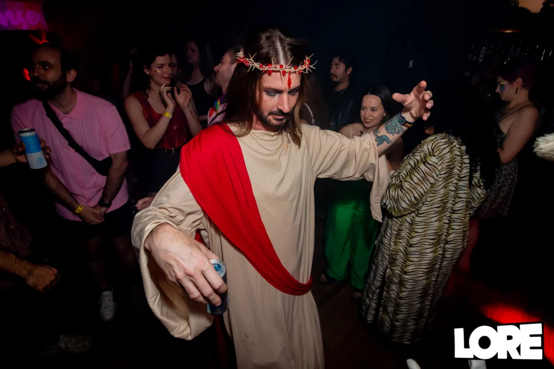 Nonsense dance party - April 2025 (Easter Edition) - Kimber and Tacosaurus Rex were the DJs - Photo by @hellacurious