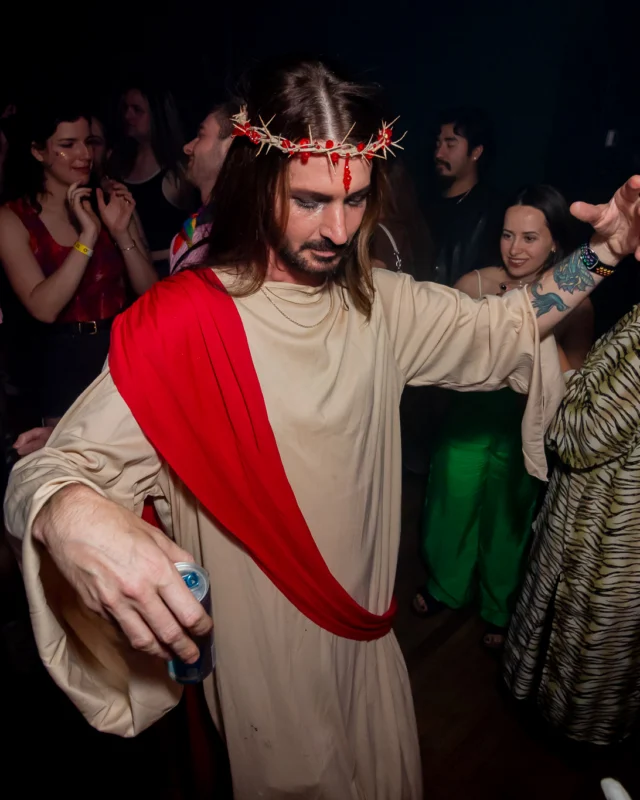 Nonsense dance party - April 2025 (Easter Edition) - Kimber and Tacosaurus Rex were the DJs - Photo by @hellacurious