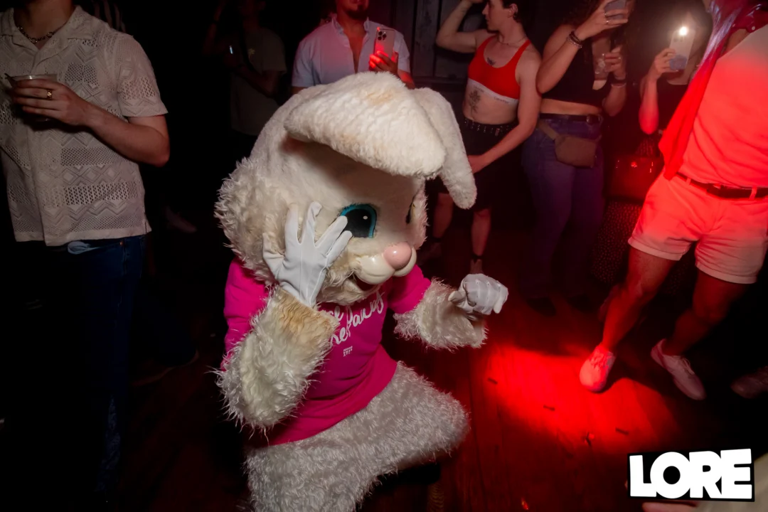 Nonsense dance party - April 2025 (Easter Edition) - Kimber and Tacosaurus Rex were the DJs - Photo by @hellacurious