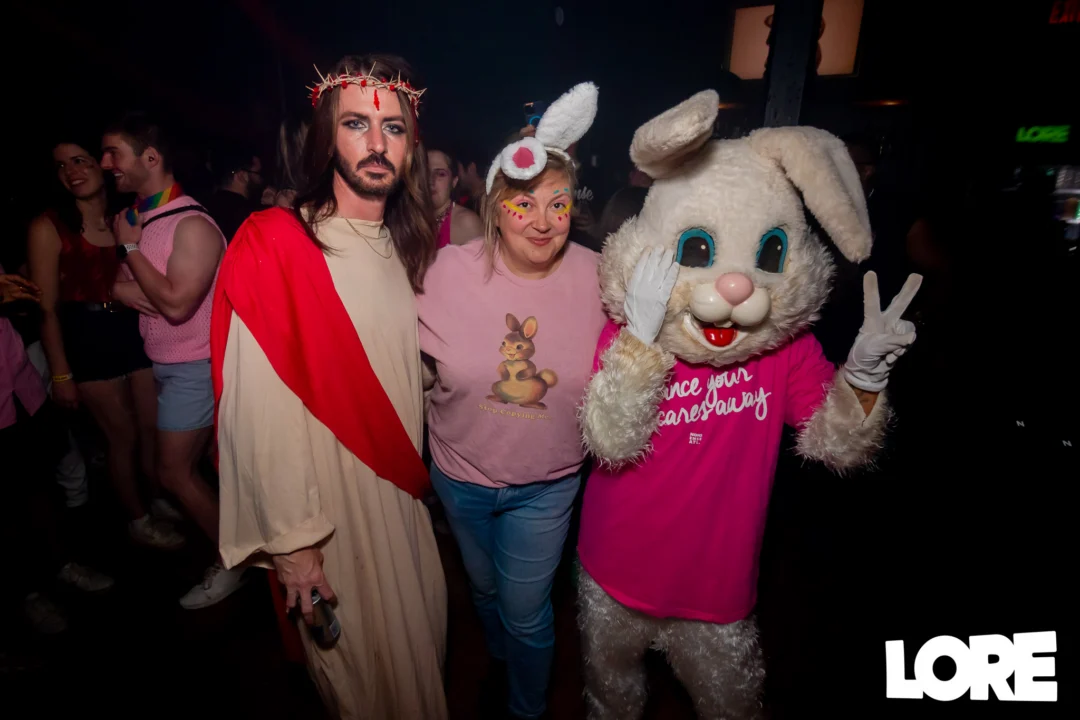 Nonsense dance party - April 2025 (Easter Edition) - Kimber and Tacosaurus Rex were the DJs - Photo by @hellacurious