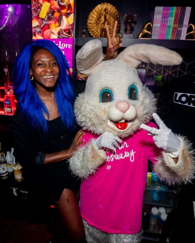 Nonsense dance party - April 2025 (Easter Edition) - Kimber and Tacosaurus Rex were the DJs - Photo by @hellacurious