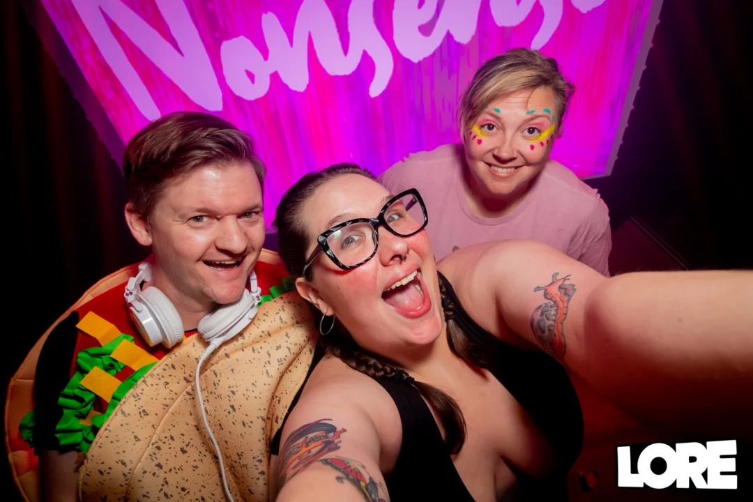 Nonsense dance party - April 2025 (Easter Edition) - Kimber and Tacosaurus Rex were the DJs - Photo by @hellacurious