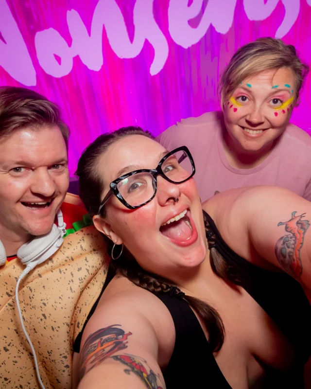 Nonsense dance party - April 2025 (Easter Edition) - Kimber and Tacosaurus Rex were the DJs - Photo by @hellacurious
