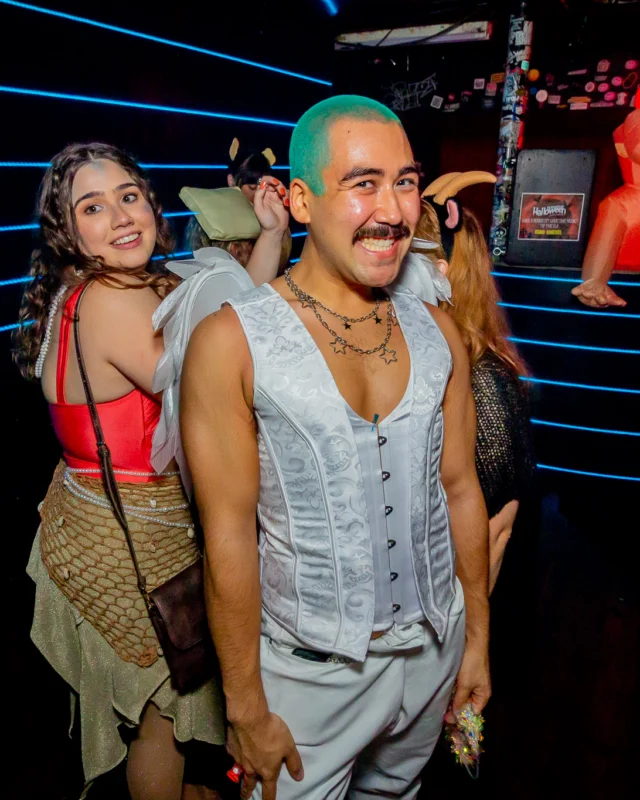 Nonsense Halloween 2025 at 404.exe - Kimber and Tom Bruno were the DJs - Photo by by @hellacurious - Decor and art installations by Scott and Tad - Monster Fortune Telling by Mystic Madison
