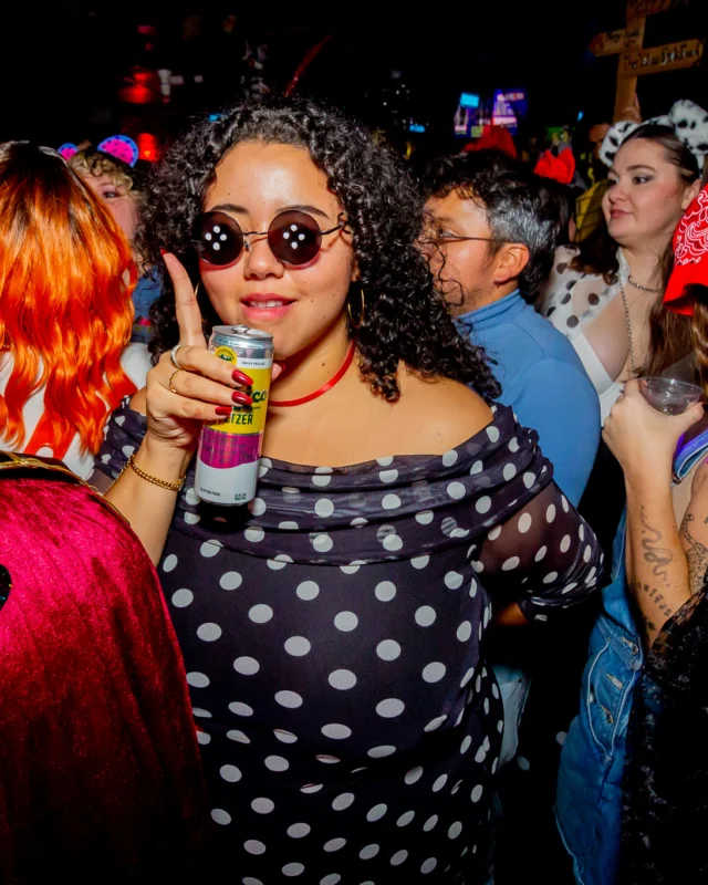 Nonsense Halloween 2025 at 404.exe - Kimber and Tom Bruno were the DJs - Photo by by @hellacurious - Decor and art installations by Scott and Tad - Monster Fortune Telling by Mystic Madison
