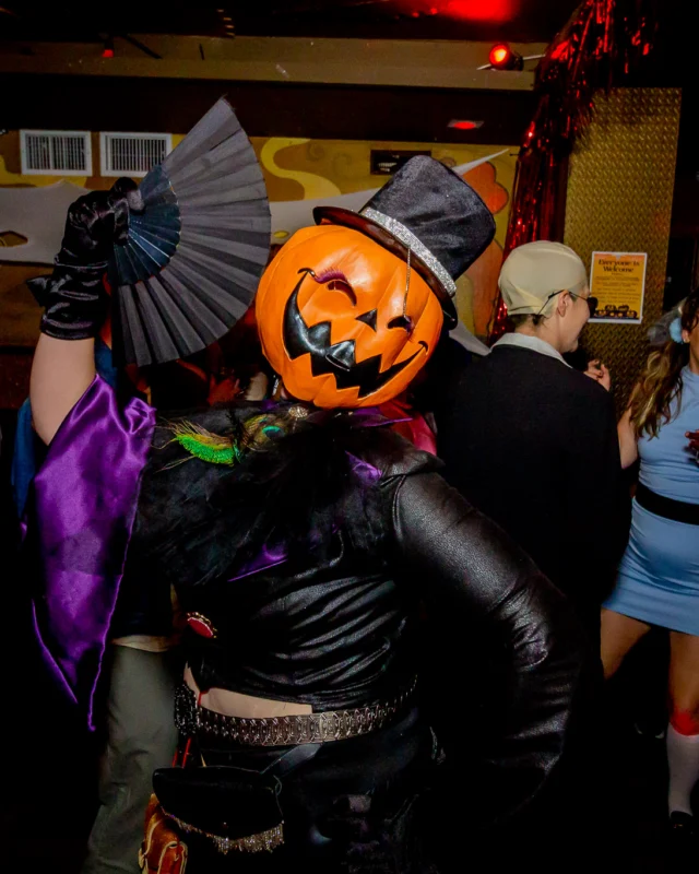Nonsense Halloween 2025 at 404.exe - Kimber and Tom Bruno were the DJs - Photo by by @hellacurious - Decor and art installations by Scott and Tad - Monster Fortune Telling by Mystic Madison