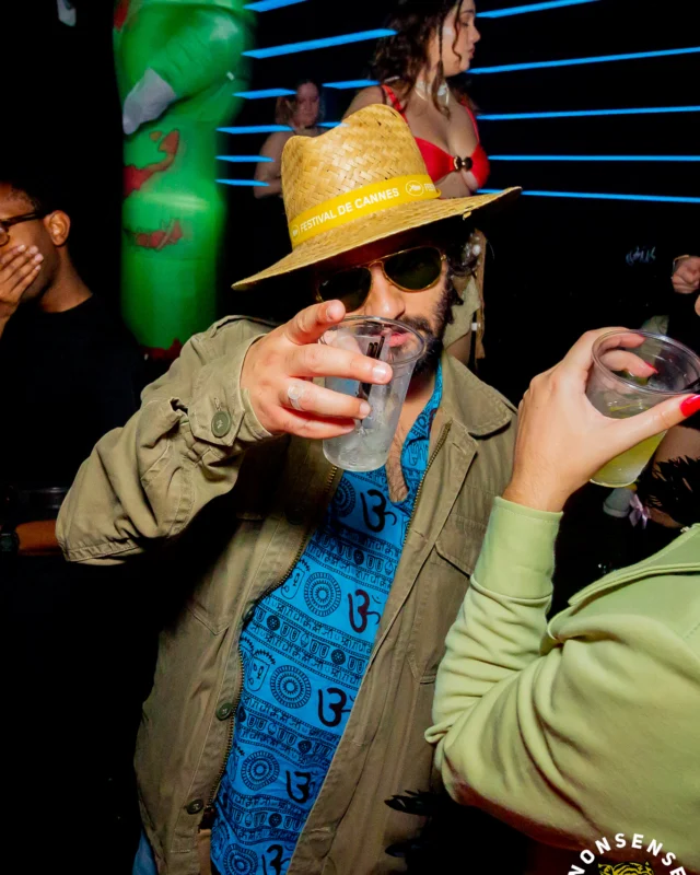 Nonsense Halloween 2025 at 404.exe - Kimber and Tom Bruno were the DJs - Photo by by @hellacurious - Decor and art installations by Scott and Tad - Monster Fortune Telling by Mystic Madison