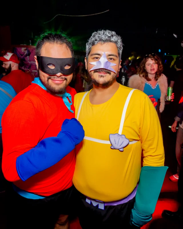 Nonsense Halloween 2025 at 404.exe - Kimber and Tom Bruno were the DJs - Photo by by @hellacurious - Decor and art installations by Scott and Tad - Monster Fortune Telling by Mystic Madison