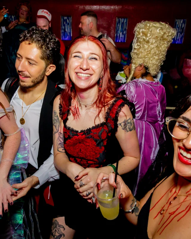 Nonsense Halloween 2025 at 404.exe - Kimber and Tom Bruno were the DJs - Photo by by @hellacurious - Decor and art installations by Scott and Tad - Monster Fortune Telling by Mystic Madison
