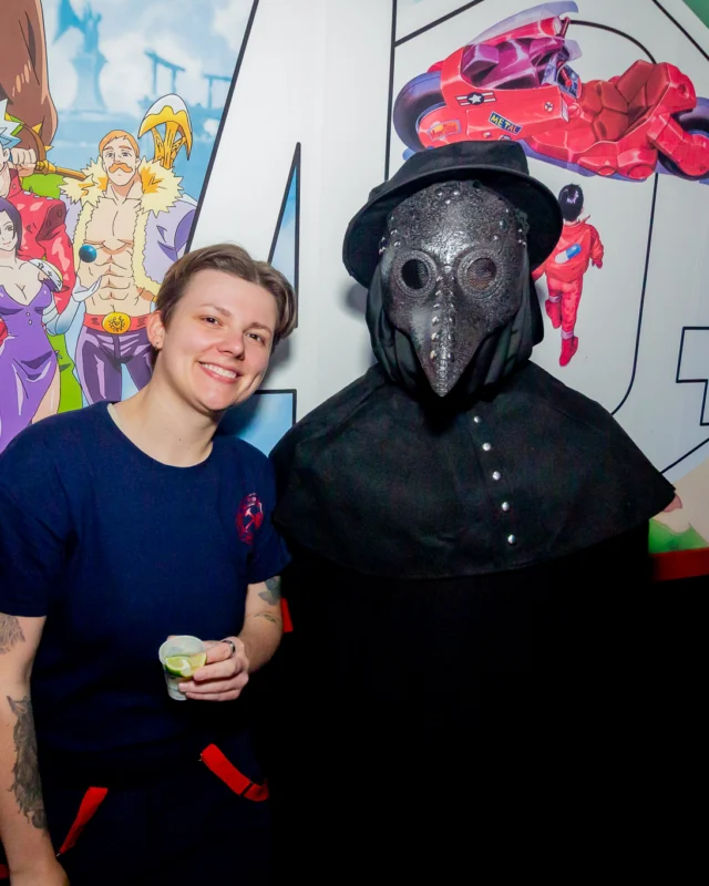 Nonsense Halloween 2025 at 404.exe - Kimber and Tom Bruno were the DJs - Photo by by @hellacurious - Decor and art installations by Scott and Tad - Monster Fortune Telling by Mystic Madison