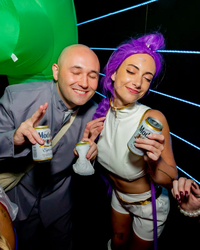 Nonsense Halloween 2025 at 404.exe - Kimber and Tom Bruno were the DJs - Photo by by @hellacurious - Decor and art installations by Scott and Tad - Monster Fortune Telling by Mystic Madison