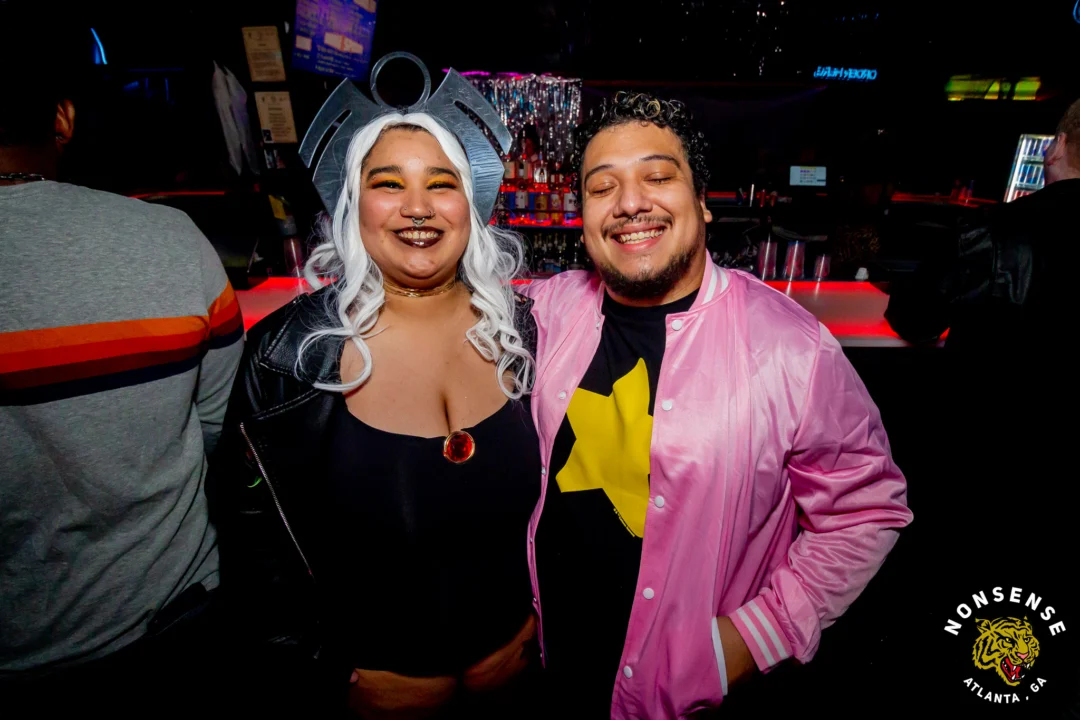 Nonsense Halloween 2025 at 404.exe - Kimber and Tom Bruno were the DJs - Photo by by @hellacurious - Decor and art installations by Scott and Tad - Monster Fortune Telling by Mystic Madison