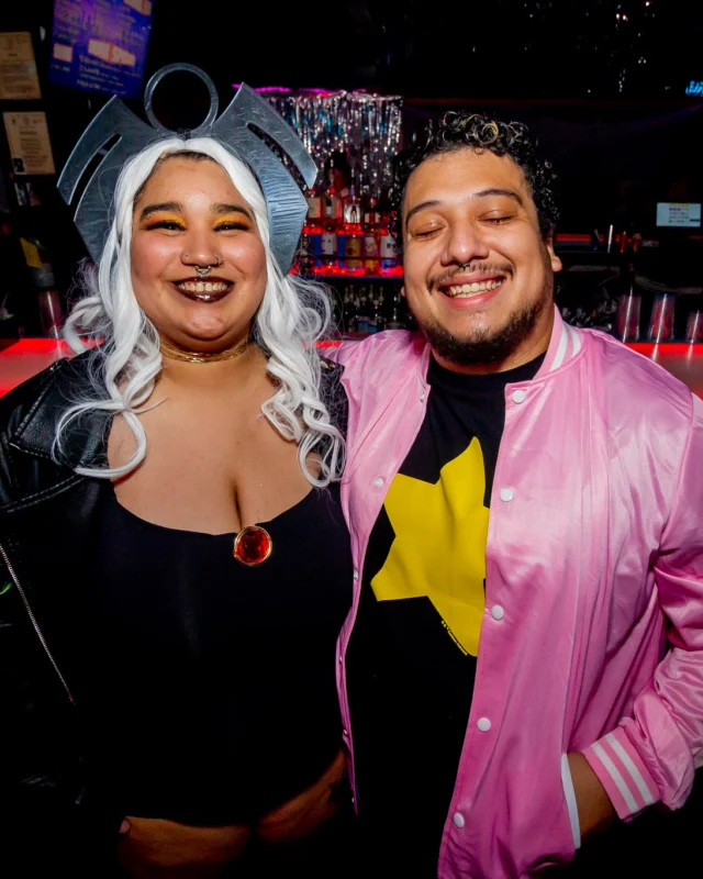 Nonsense Halloween 2025 at 404.exe - Kimber and Tom Bruno were the DJs - Photo by by @hellacurious - Decor and art installations by Scott and Tad - Monster Fortune Telling by Mystic Madison