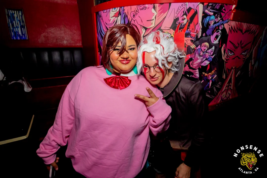 Nonsense Halloween 2025 at 404.exe - Kimber and Tom Bruno were the DJs - Photo by by @hellacurious - Decor and art installations by Scott and Tad - Monster Fortune Telling by Mystic Madison
