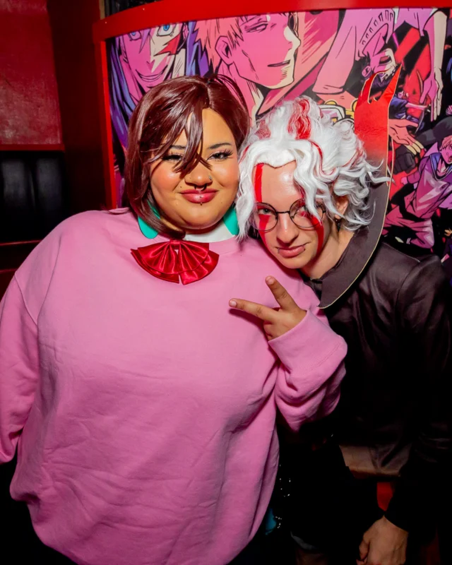 Nonsense Halloween 2025 at 404.exe - Kimber and Tom Bruno were the DJs - Photo by by @hellacurious - Decor and art installations by Scott and Tad - Monster Fortune Telling by Mystic Madison