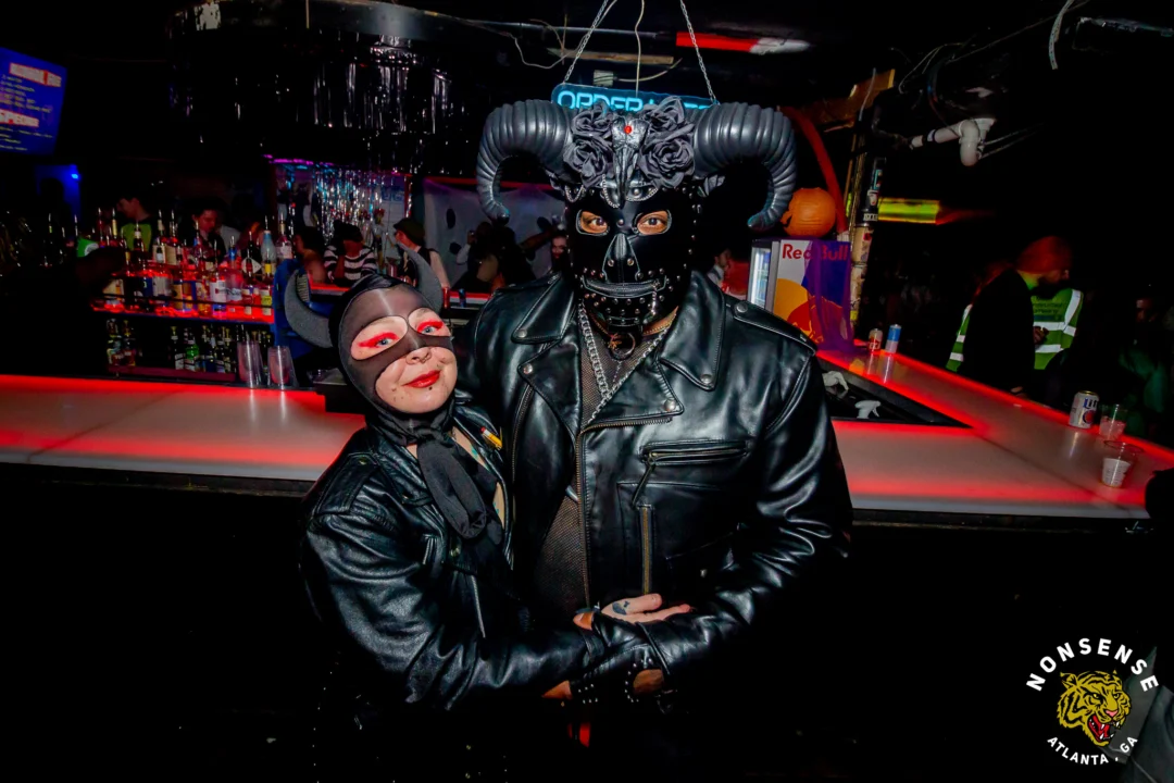 Nonsense Halloween 2025 at 404.exe - Kimber and Tom Bruno were the DJs - Photo by by @hellacurious - Decor and art installations by Scott and Tad - Monster Fortune Telling by Mystic Madison