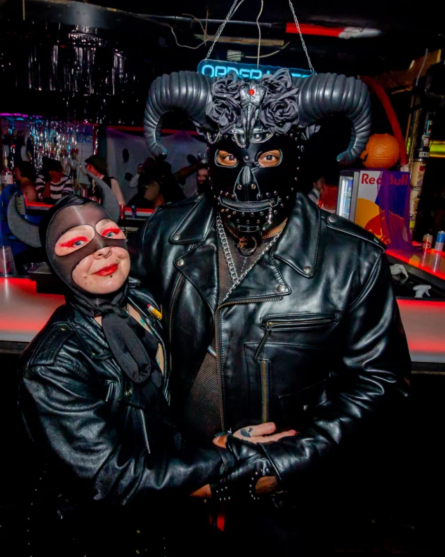 Nonsense Halloween 2025 at 404.exe - Kimber and Tom Bruno were the DJs - Photo by by @hellacurious - Decor and art installations by Scott and Tad - Monster Fortune Telling by Mystic Madison