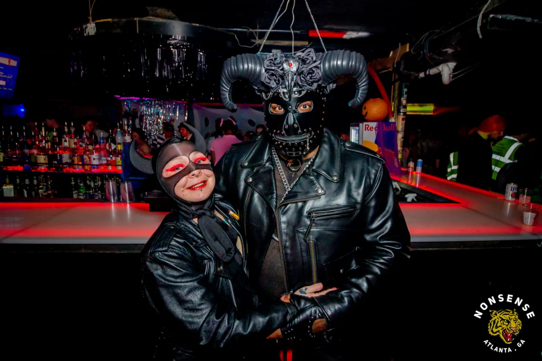 Nonsense Halloween 2025 at 404.exe - Kimber and Tom Bruno were the DJs - Photo by by @hellacurious - Decor and art installations by Scott and Tad - Monster Fortune Telling by Mystic Madison