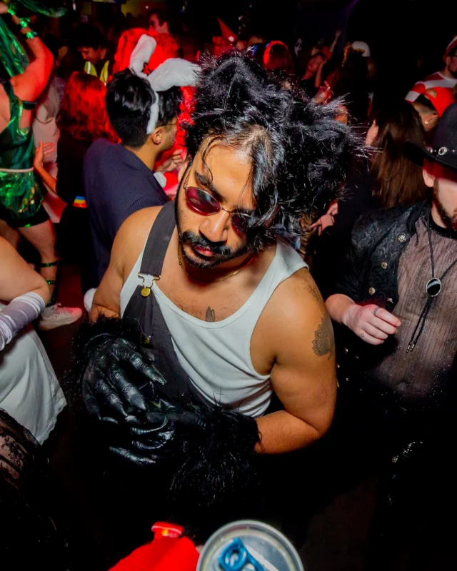 Nonsense Halloween 2025 at 404.exe - Kimber and Tom Bruno were the DJs - Photo by by @hellacurious - Decor and art installations by Scott and Tad - Monster Fortune Telling by Mystic Madison