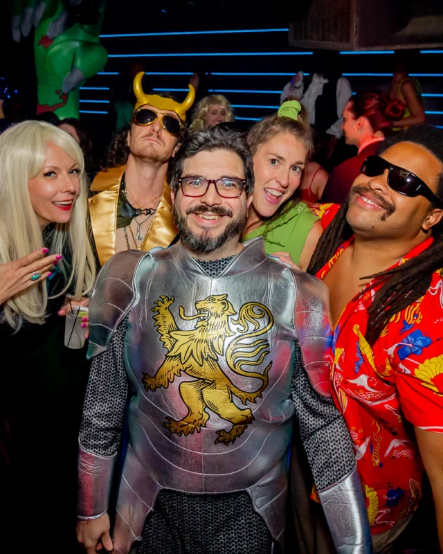 Nonsense Halloween 2025 at 404.exe - Kimber and Tom Bruno were the DJs - Photo by by @hellacurious - Decor and art installations by Scott and Tad - Monster Fortune Telling by Mystic Madison