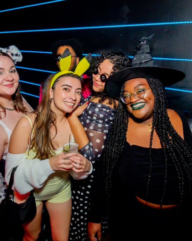 Nonsense Halloween 2025 at 404.exe - Kimber and Tom Bruno were the DJs - Photo by by @hellacurious - Decor and art installations by Scott and Tad - Monster Fortune Telling by Mystic Madison