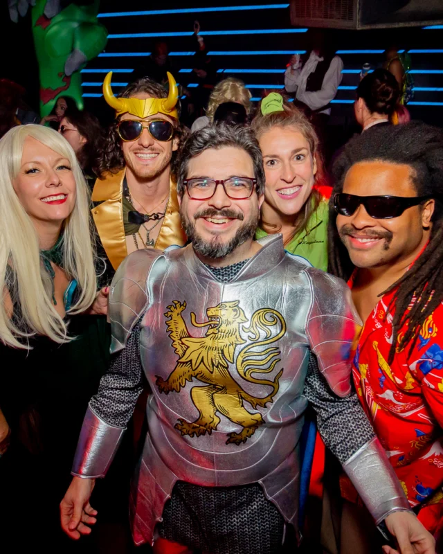 Nonsense Halloween 2025 at 404.exe - Kimber and Tom Bruno were the DJs - Photo by by @hellacurious - Decor and art installations by Scott and Tad - Monster Fortune Telling by Mystic Madison