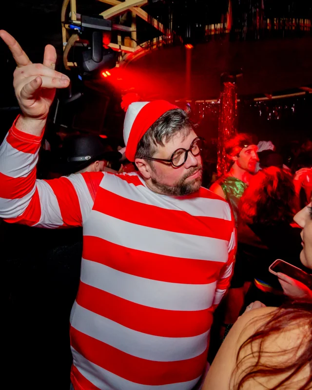 Nonsense Halloween 2025 at 404.exe - Kimber and Tom Bruno were the DJs - Photo by by @hellacurious - Decor and art installations by Scott and Tad - Monster Fortune Telling by Mystic Madison