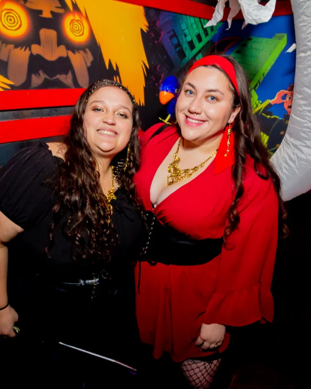 Nonsense Halloween 2025 at 404.exe - Kimber and Tom Bruno were the DJs - Photo by by @hellacurious - Decor and art installations by Scott and Tad - Monster Fortune Telling by Mystic Madison