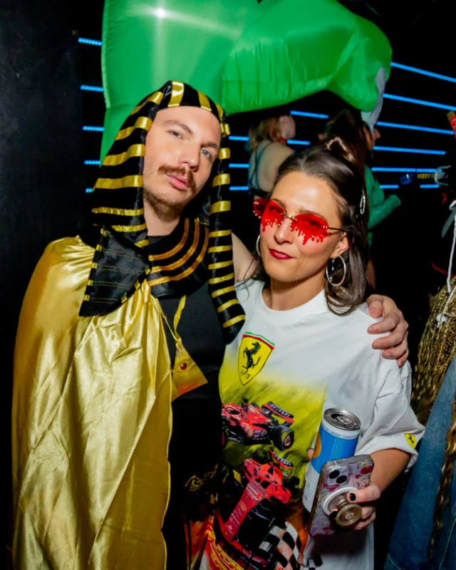 Nonsense Halloween 2025 at 404.exe - Kimber and Tom Bruno were the DJs - Photo by by @hellacurious - Decor and art installations by Scott and Tad - Monster Fortune Telling by Mystic Madison