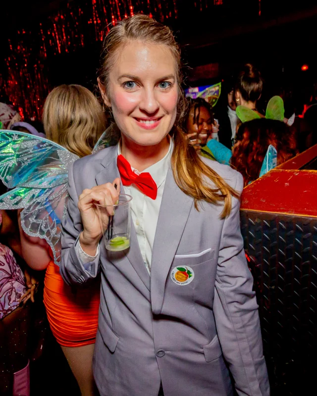 Nonsense Halloween 2025 at 404.exe - Kimber and Tom Bruno were the DJs - Photo by by @hellacurious - Decor and art installations by Scott and Tad - Monster Fortune Telling by Mystic Madison