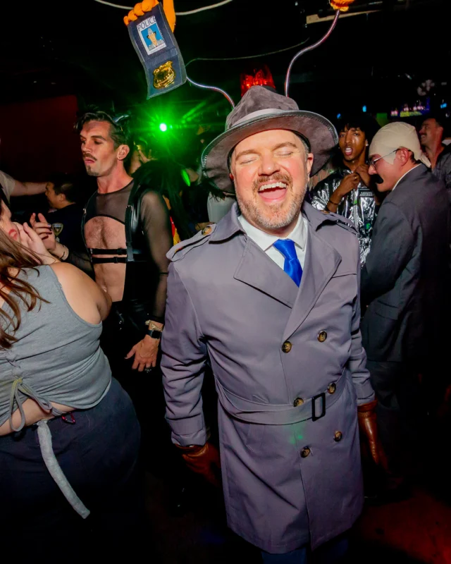 Nonsense Halloween 2025 at 404.exe - Kimber and Tom Bruno were the DJs - Photo by by @hellacurious - Decor and art installations by Scott and Tad - Monster Fortune Telling by Mystic Madison