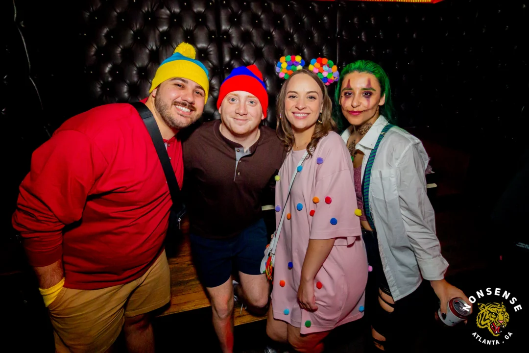 Nonsense Halloween 2025 at 404.exe - Kimber and Tom Bruno were the DJs - Photo by by @hellacurious - Decor and art installations by Scott and Tad - Monster Fortune Telling by Mystic Madison