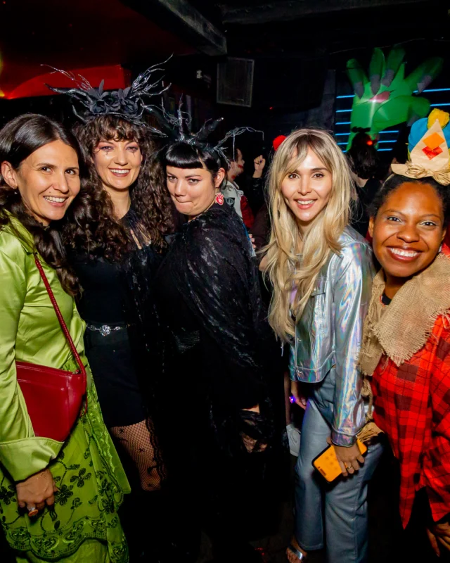 Nonsense Halloween 2025 at 404.exe - Kimber and Tom Bruno were the DJs - Photo by by @hellacurious - Decor and art installations by Scott and Tad - Monster Fortune Telling by Mystic Madison