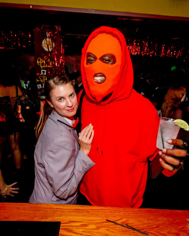 Nonsense Halloween 2025 at 404.exe - Kimber and Tom Bruno were the DJs - Photo by by @hellacurious - Decor and art installations by Scott and Tad - Monster Fortune Telling by Mystic Madison