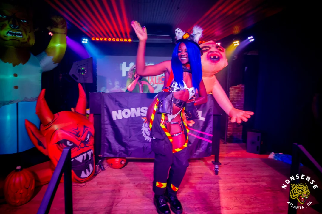 Hot Mess Halloween 2025 - Kimber was the DJ - Photo by @hellacurious