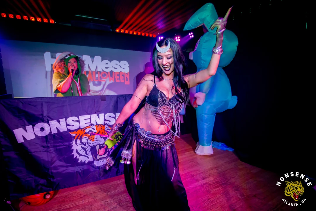 Hot Mess Halloween 2025 - Kimber was the DJ - Photo by @hellacurious