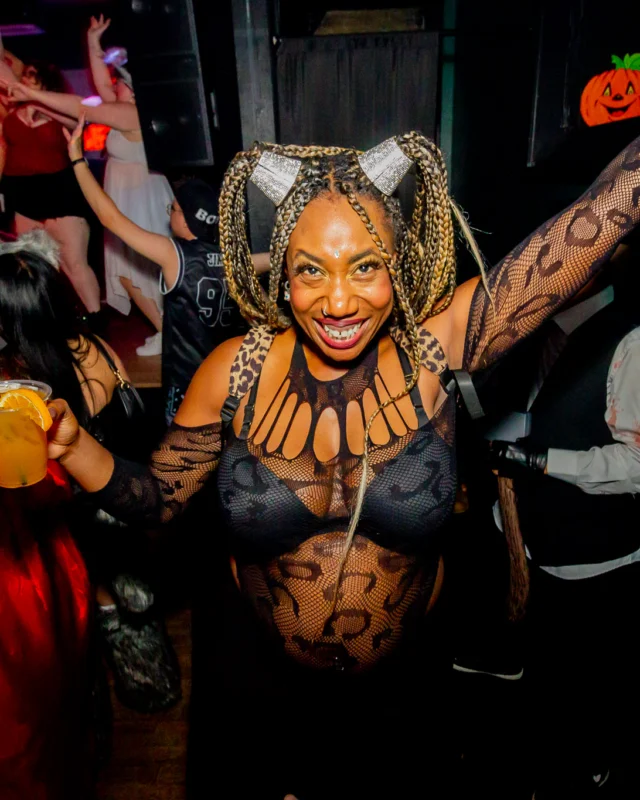 Hot Mess Halloween 2025 - Kimber was the DJ - Photo by @hellacurious