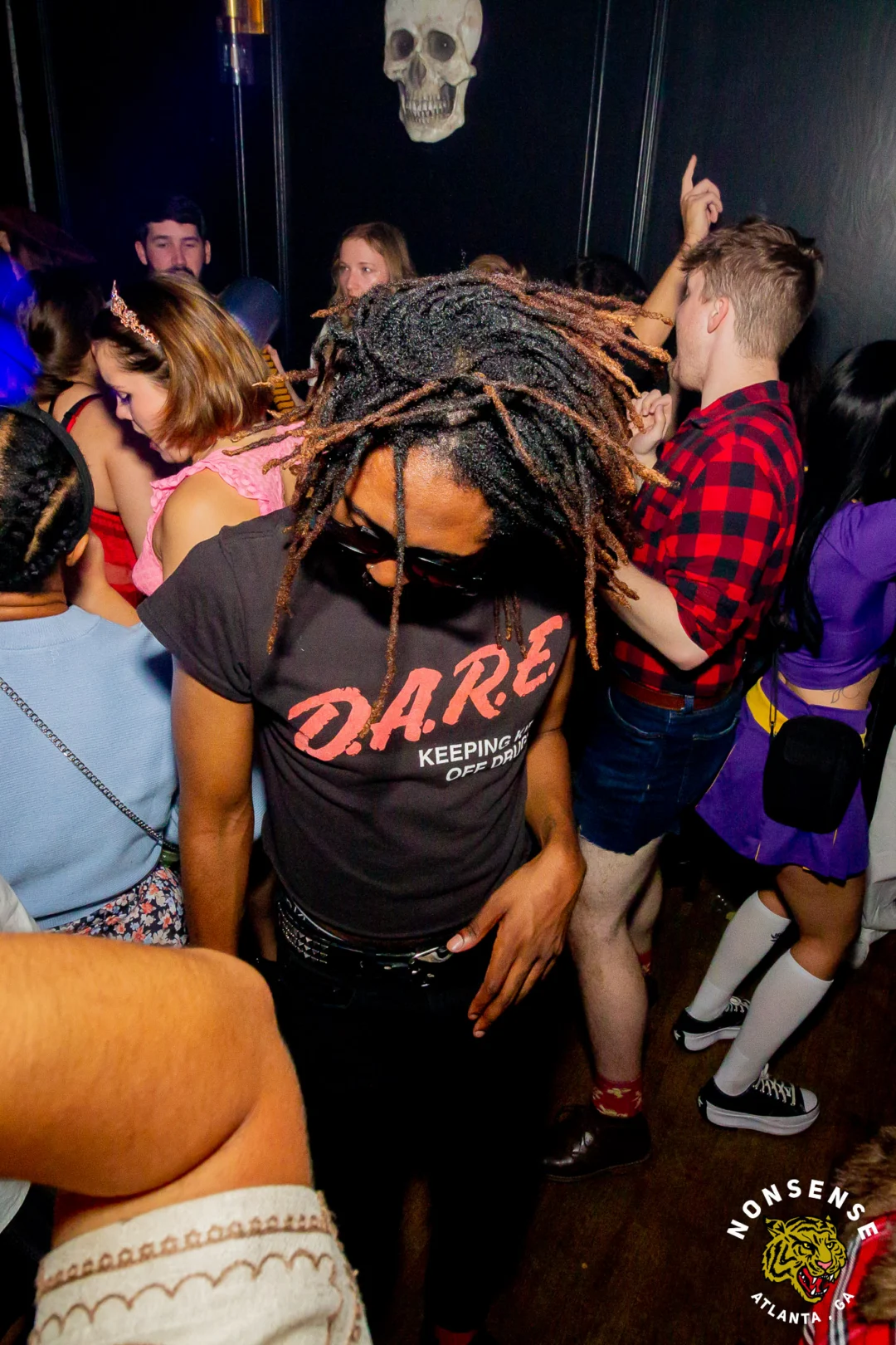 Hot Mess Halloween 2025 - Kimber was the DJ - Photo by @hellacurious