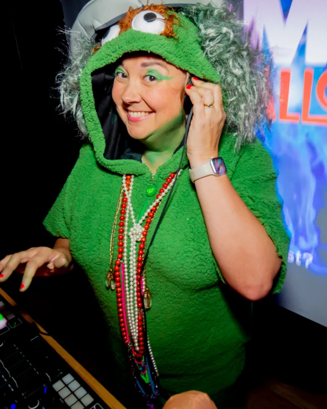 Hot Mess Halloween 2025 - Kimber was the DJ - Photo by @hellacurious