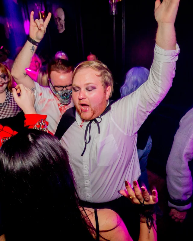 Hot Mess Halloween 2025 - Kimber was the DJ - Photo by @hellacurious