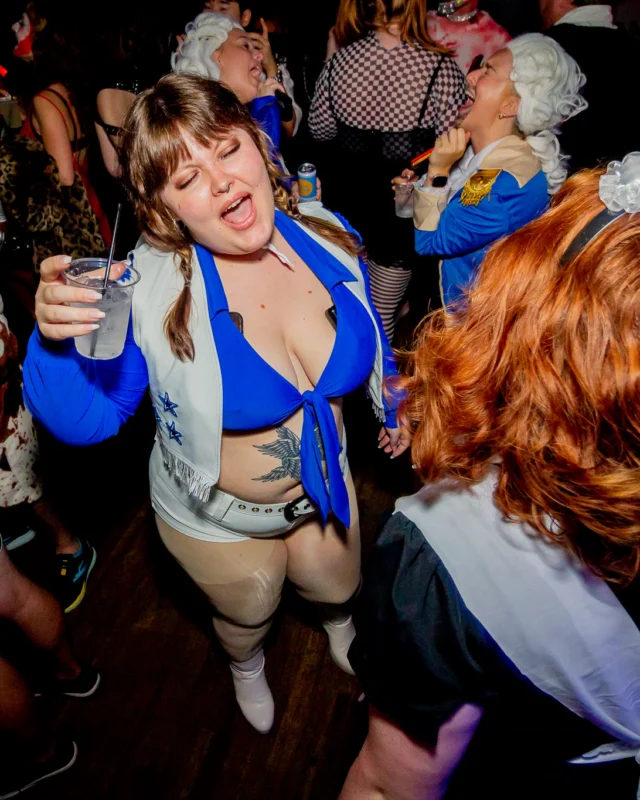 Hot Mess Halloween 2025 - Kimber was the DJ - Photo by @hellacurious